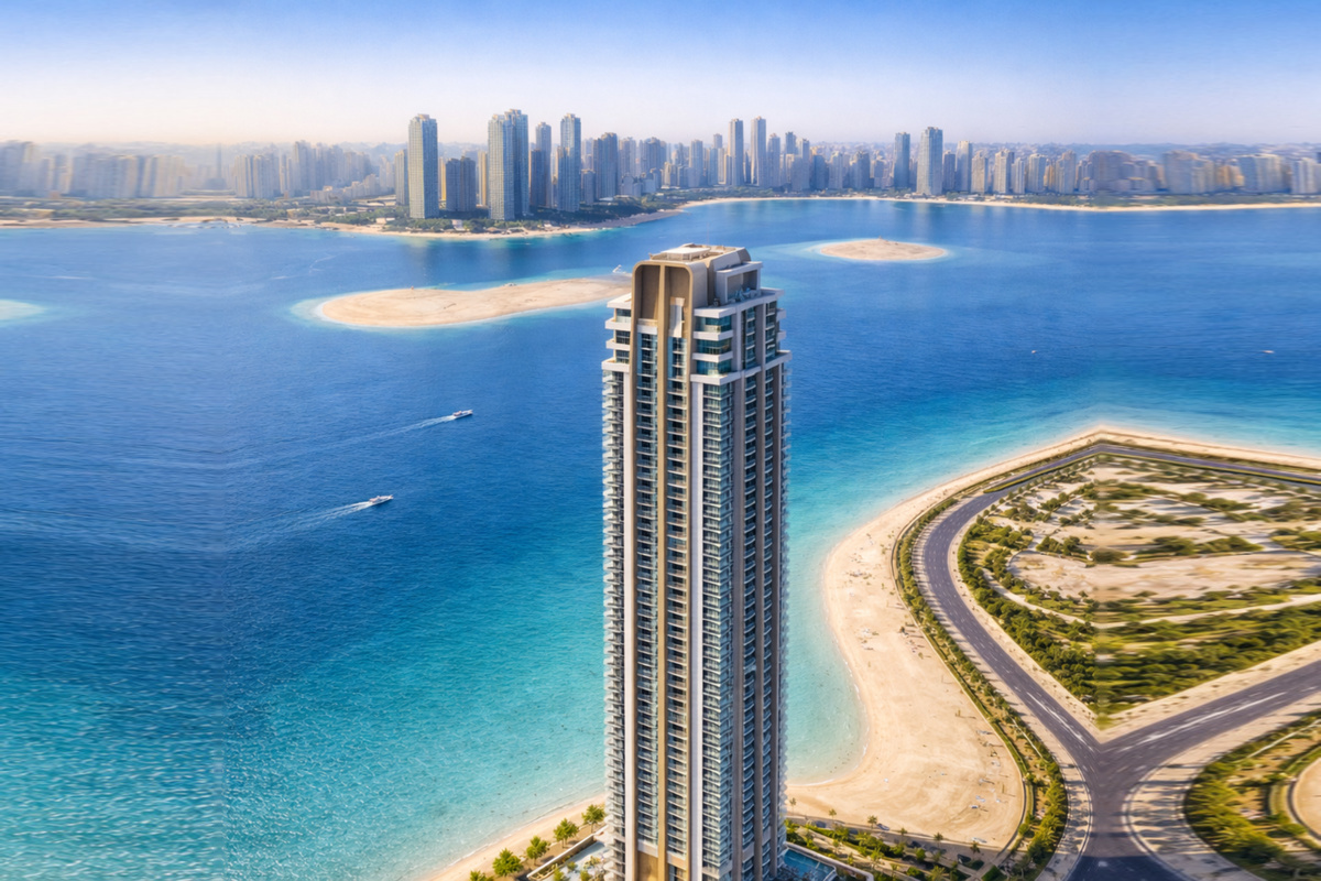 Al Ghaf Tower – Sharjah: Luxury beachfront living at Al Khan with fully furnished apartments starting from AED 699,000.